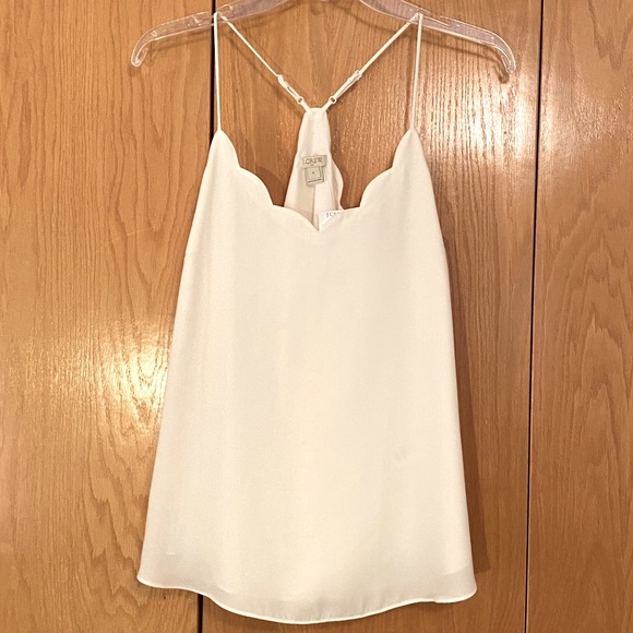 J Crew Scalloped Tank Top